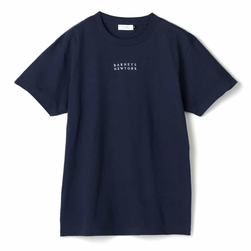 BARNEYS NEW YORK ロゴ刺繍入りTシャツ NAVY