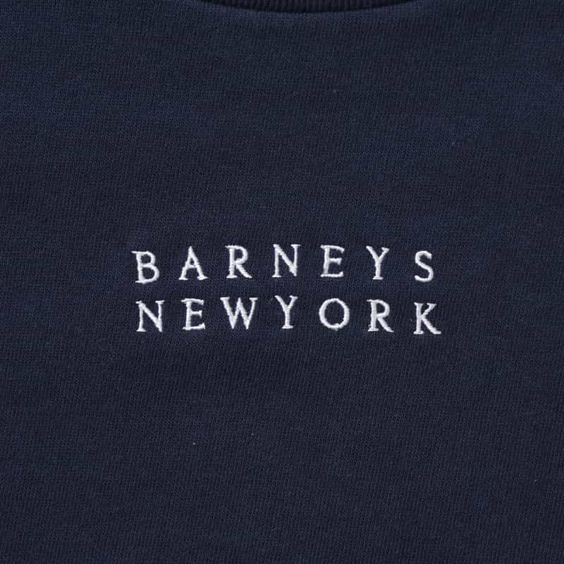 BARNEYS NEW YORK ロゴ刺繍入りTシャツ NAVY