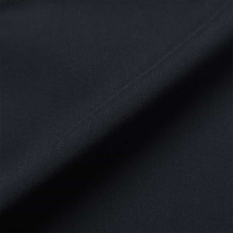 BARNEYS NEW YORK ウォッシャブル タック入りパールボタンブラウス NAVY