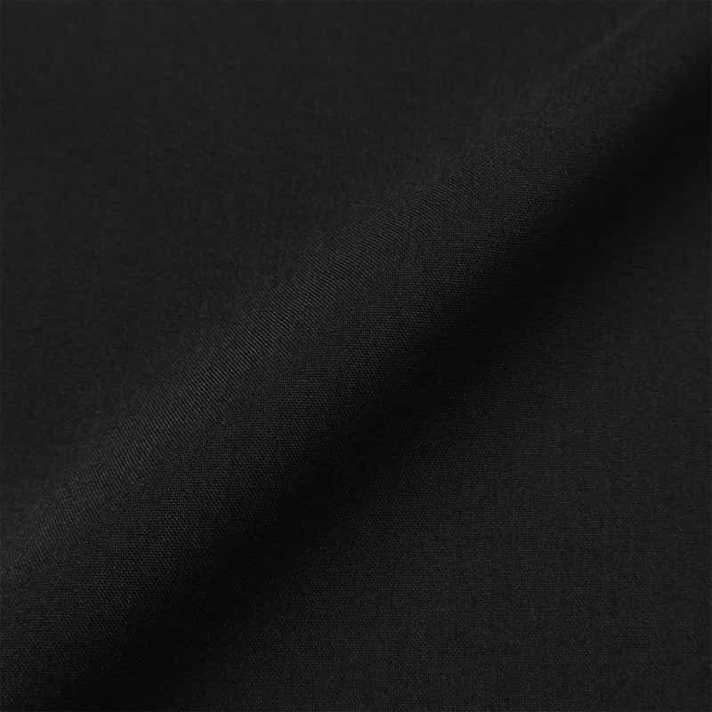 BARNEYS NEW YORK ウォッシャブル タック入りパールボタンブラウス BLACK