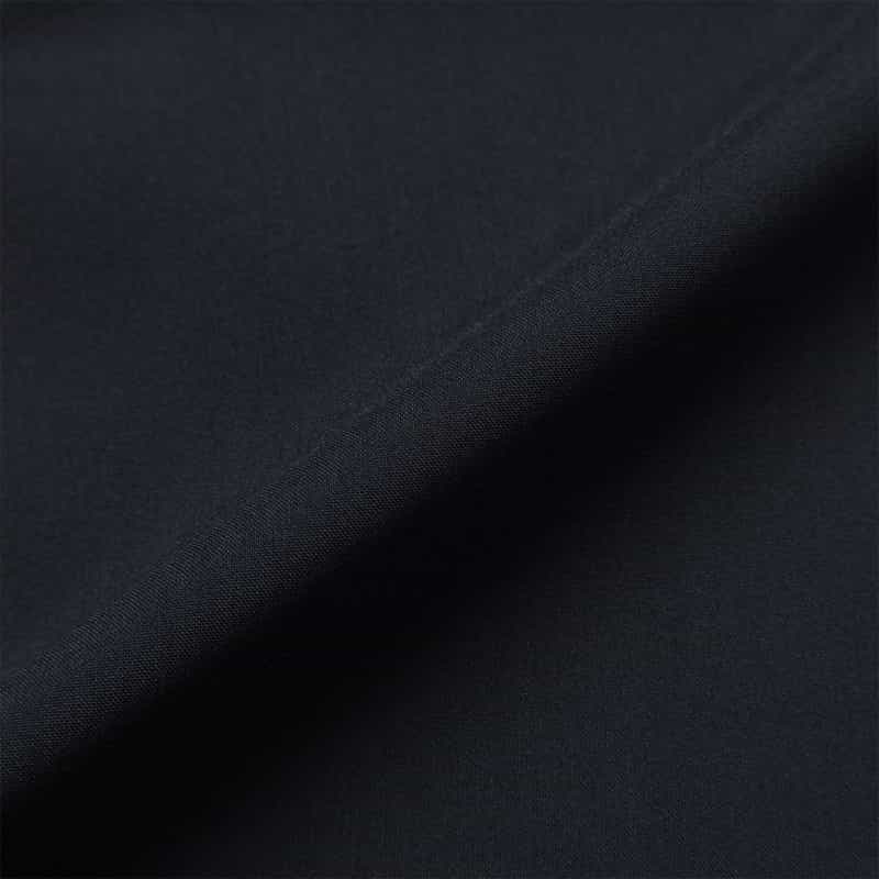 BARNEYS NEW YORK ウォッシャブル バックペプラム パールボタンブラウス NAVY