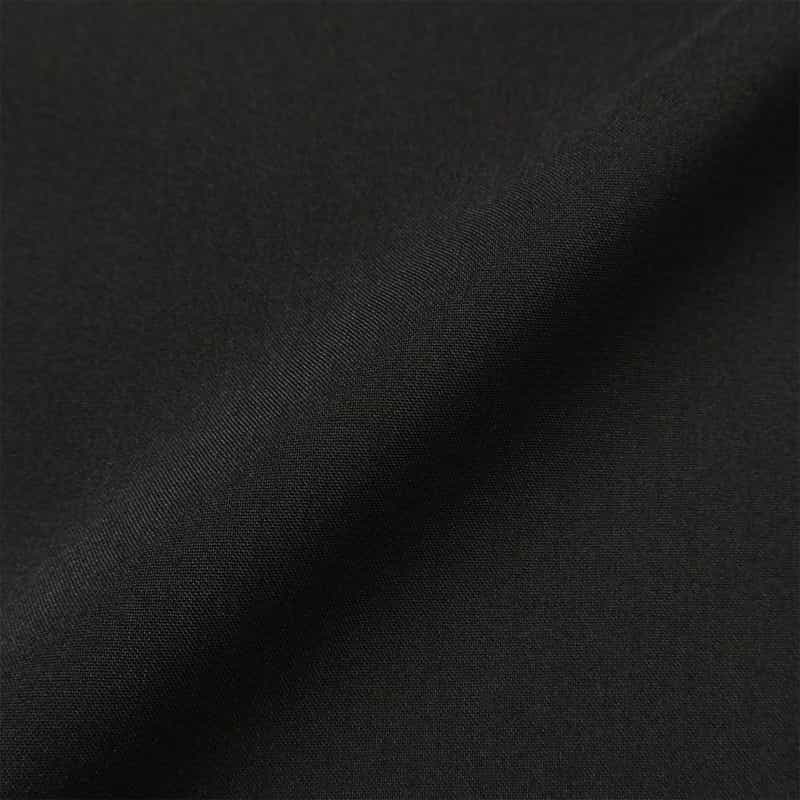 BARNEYS NEW YORK ウォッシャブル バックペプラム パールボタンブラウス BLACK