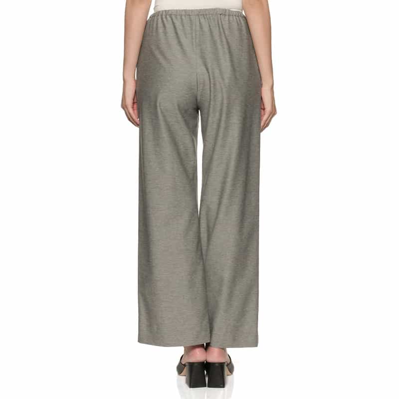 BARNEYS NEW YORK ウォッシャブル ドローストリング ワイドパンツ GRAY