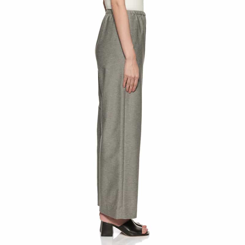 BARNEYS NEW YORK ウォッシャブル ドローストリング ワイドパンツ GRAY