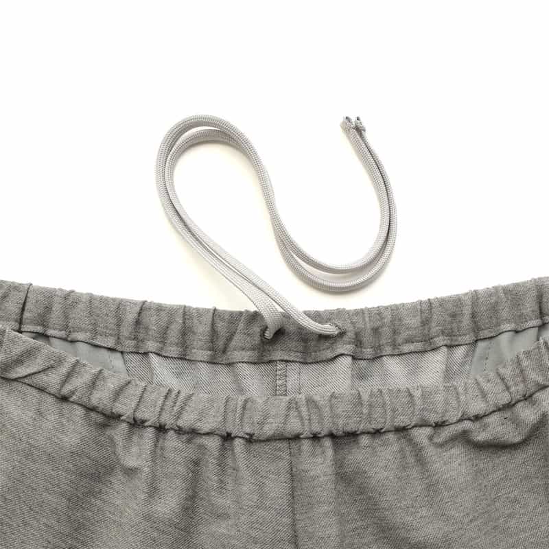 BARNEYS NEW YORK ウォッシャブル ドローストリング ワイドパンツ GRAY