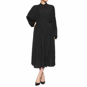 ウォッシャブル ベルト付きギャザードレス