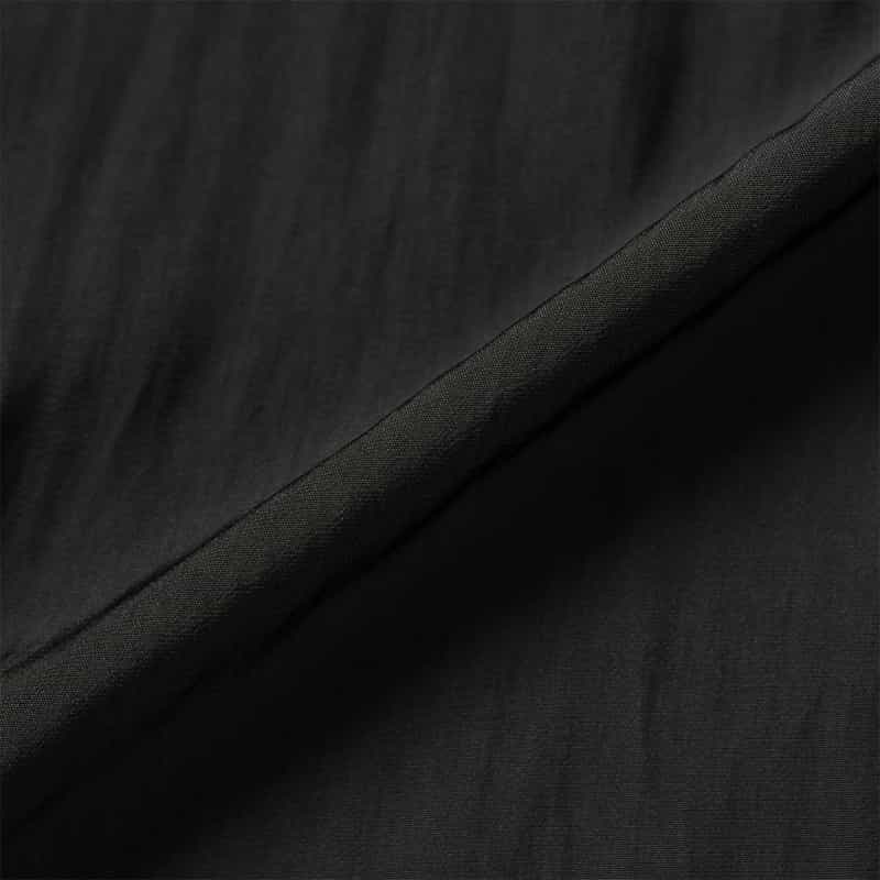 BARNEYS NEW YORK ウォッシャブル ベルト付きギャザードレス BLACK