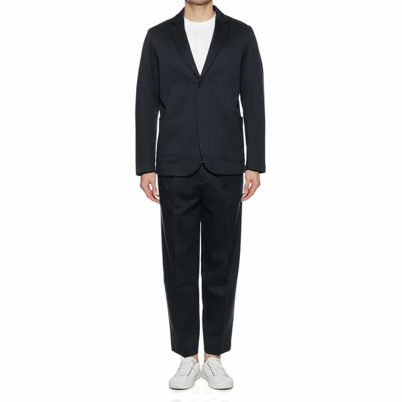 THREE DOTS セットアップ ドローコード付きコットンパンツ NAVY