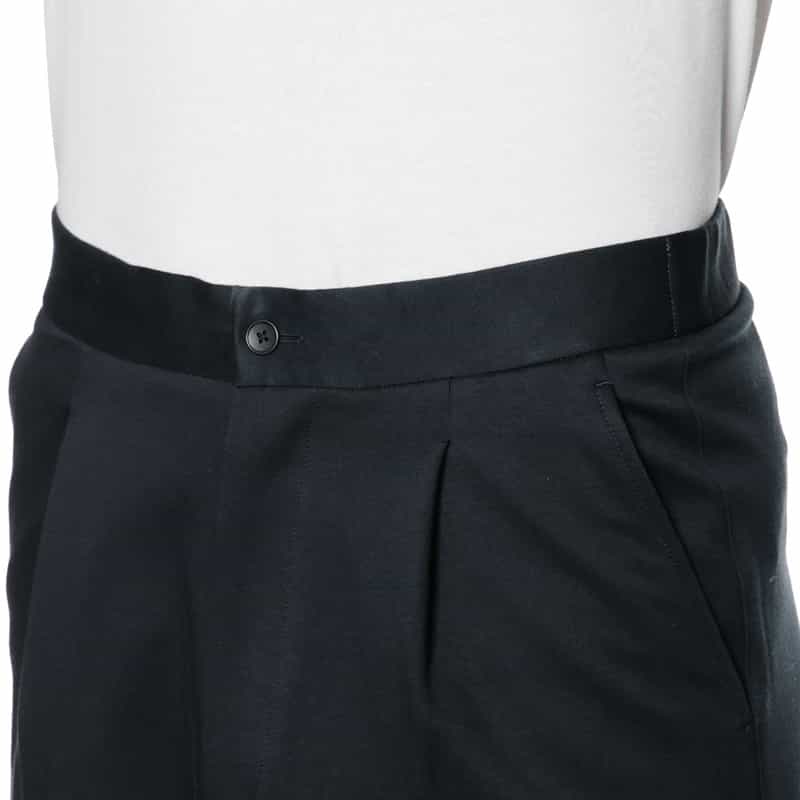 THREE DOTS セットアップ ドローコード付きコットンパンツ NAVY