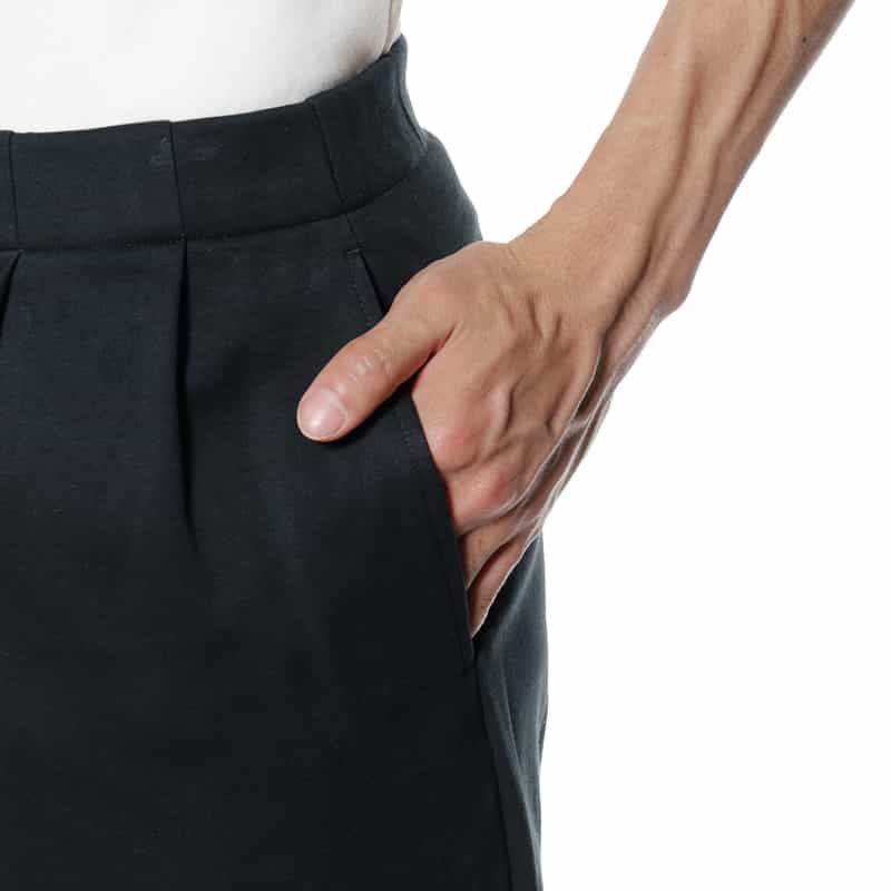 THREE DOTS ドローコード付きショートパンツ NAVY