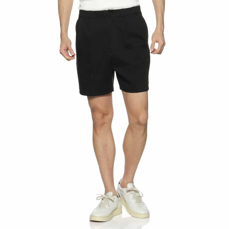 THREE DOTS ドローコード付きショートパンツ BLACK