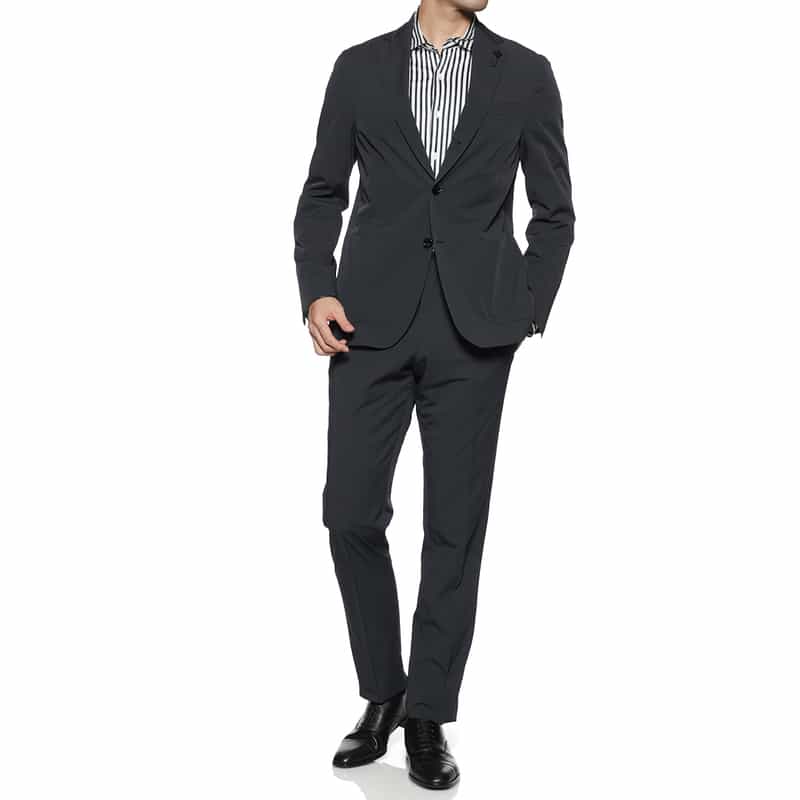 LARDINI セットアップ ストレッチパンツ NAVY