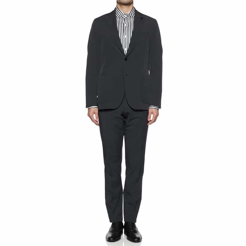 LARDINI セットアップ ストレッチパンツ NAVY