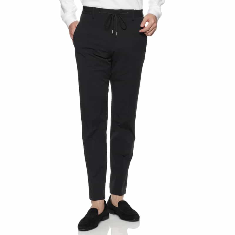 LARDINI セットアップ ストレッチパンツ BLACK