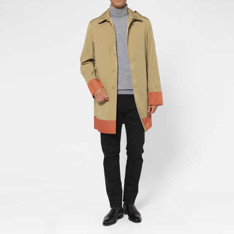 BARNEYS NEW YORK ダブルフェイスフーデッドコート BEIGE