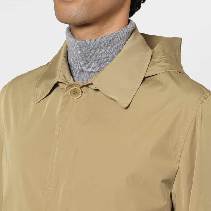 BARNEYS NEW YORK ダブルフェイスフーデッドコート BEIGE