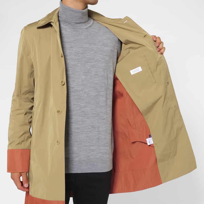 BARNEYS NEW YORK ダブルフェイスフーデッドコート BEIGE