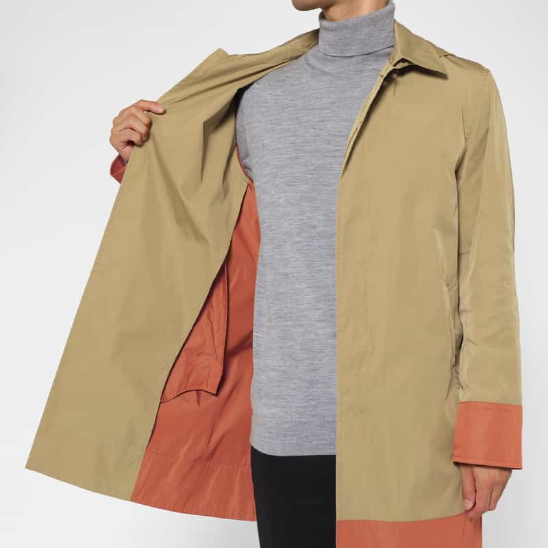 BARNEYS NEW YORK ダブルフェイスフーデッドコート BEIGE