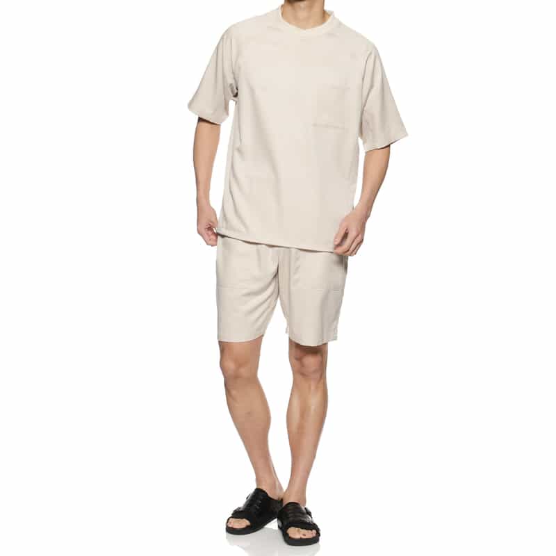 BARNEYS NEW YORK セットアップ切替Tシャツ IVORY