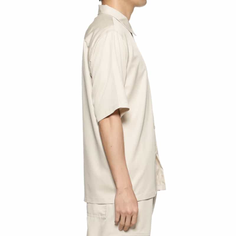 BARNEYS NEW YORK セットアップウォッシャブルオープンカラーシャツ IVORY
