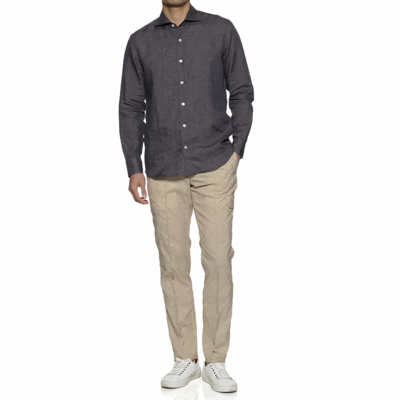 BARNEYS NEW YORK ウォッシャブルカーゴパンツ BEIGE