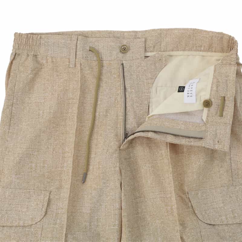 BARNEYS NEW YORK ウォッシャブルカーゴパンツ BEIGE