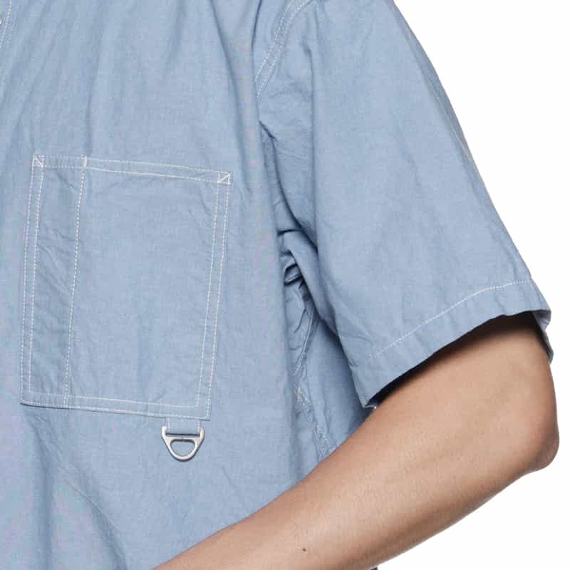 BARNEYS NEW YORK ダンガリー素材ワークシャツ BLUE