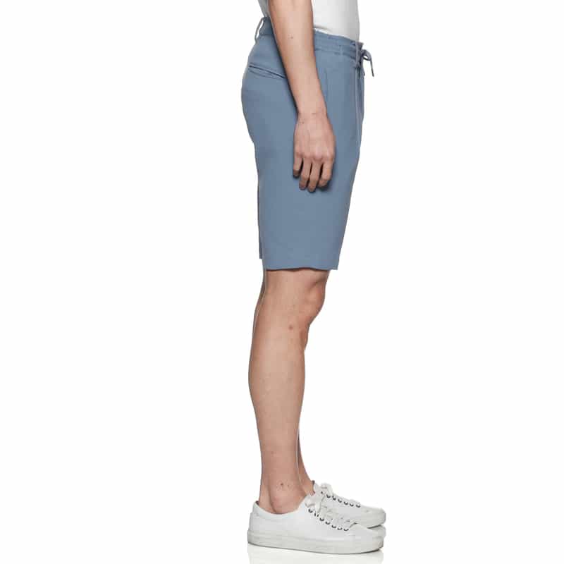 BARNEYS NEW YORK セットアップ ワッフル素材ストレッチショーツ BLUE