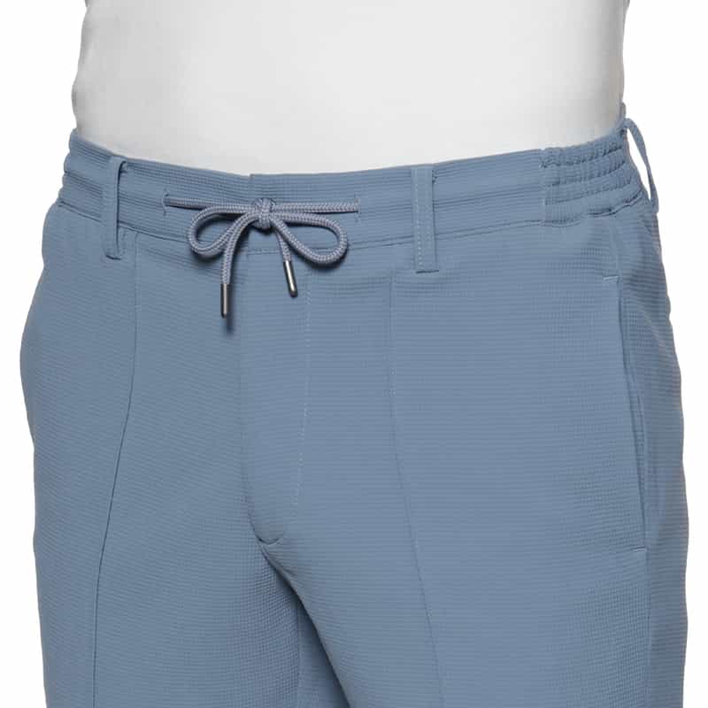 BARNEYS NEW YORK セットアップ ワッフル素材ストレッチショーツ BLUE