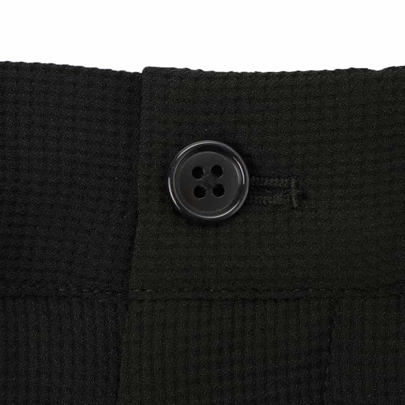 BARNEYS NEW YORK セットアップ ワッフル素材ストレッチショーツ BLACK