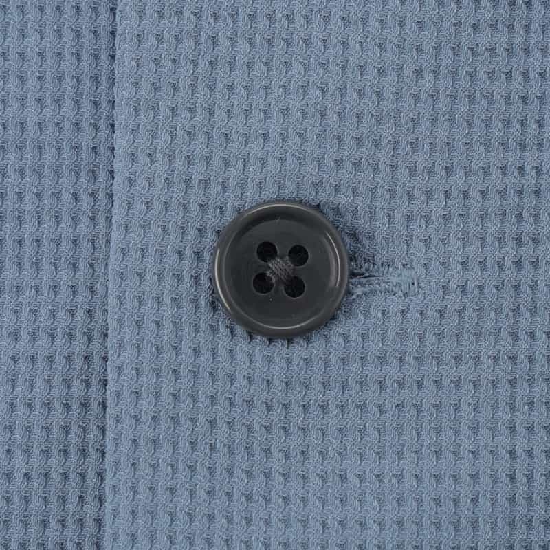 BARNEYS NEW YORK セットアップ ワッフル素材ストレッチシャツ BLUE