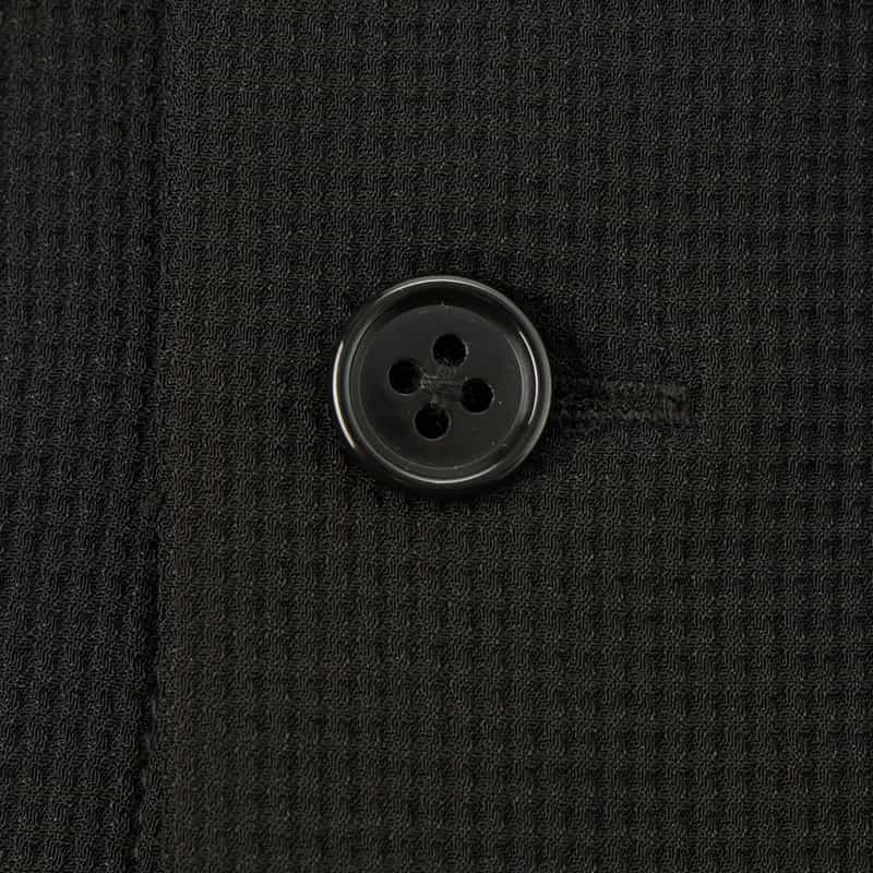 BARNEYS NEW YORK セットアップ ワッフル素材ストレッチシャツ BLACK