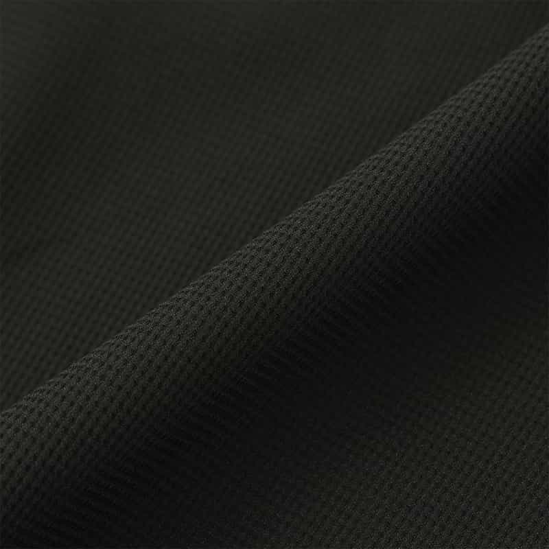 BARNEYS NEW YORK セットアップ ワッフル素材ストレッチシャツ BLACK