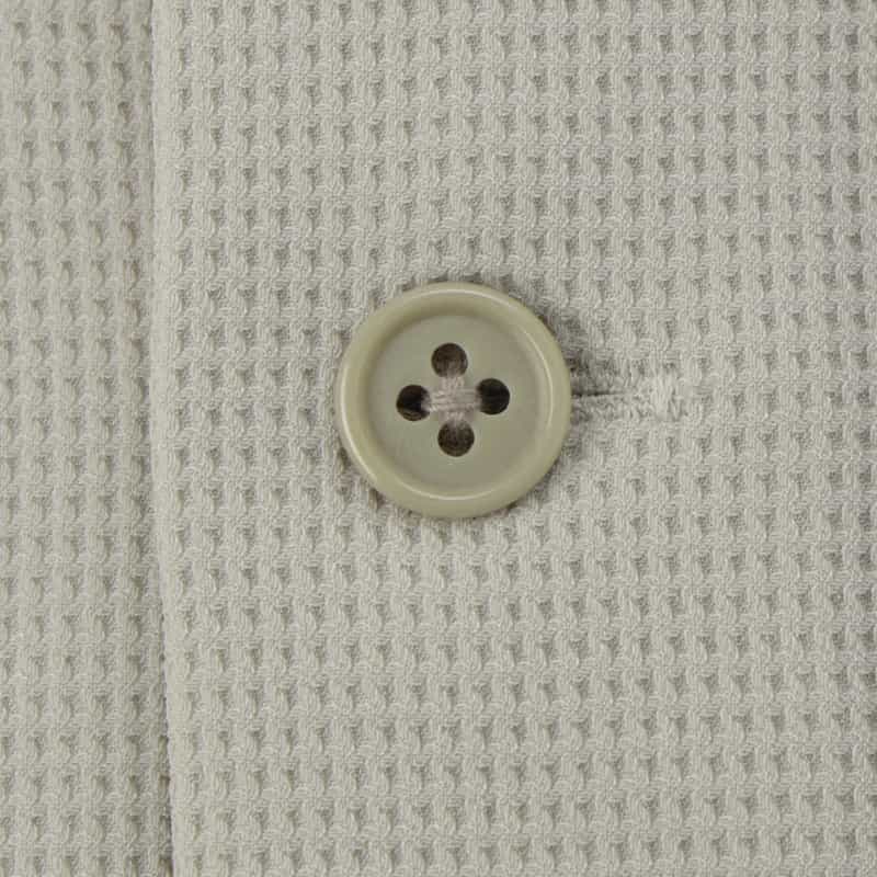 BARNEYS NEW YORK セットアップ ワッフル素材ストレッチシャツ GRAY