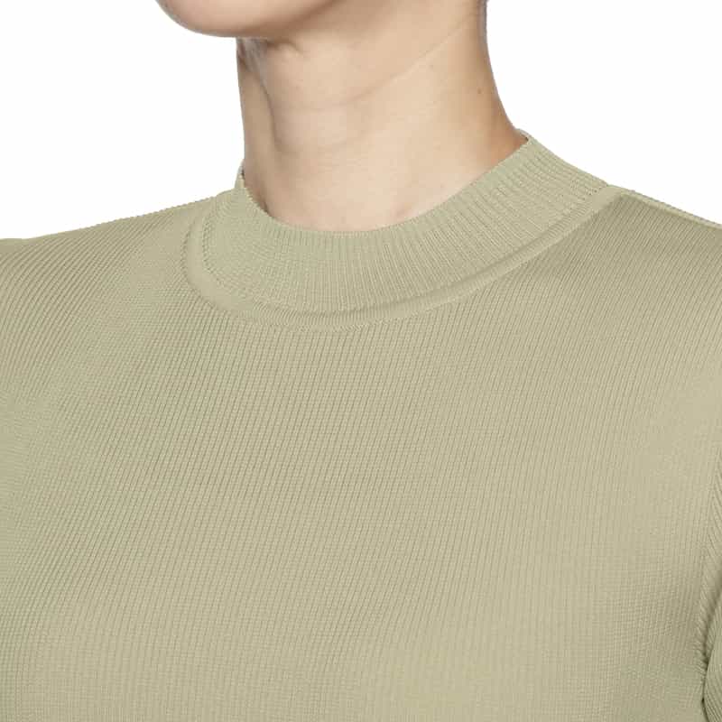 BARNEYS NEW YORK ドット柄切り替えドレス BEIGE