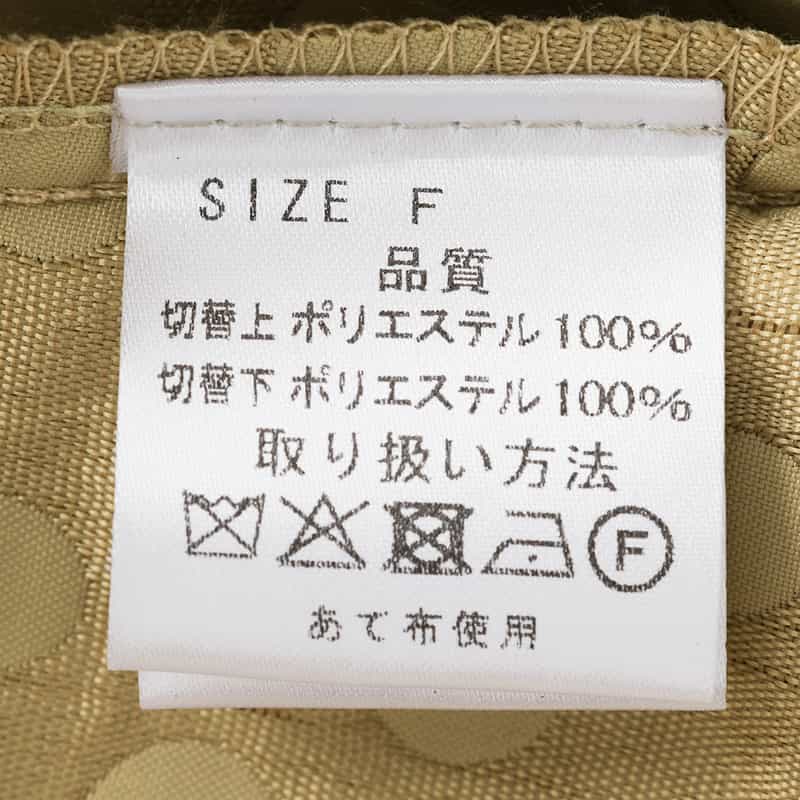 BARNEYS NEW YORK ドット柄切り替えドレス BEIGE