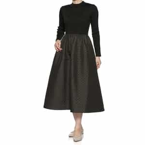 ドット柄切り替えドレス