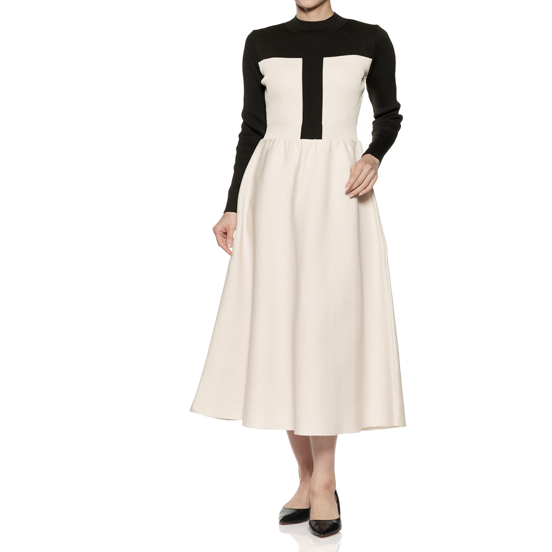 ウォッシャブル 切り替えドレス