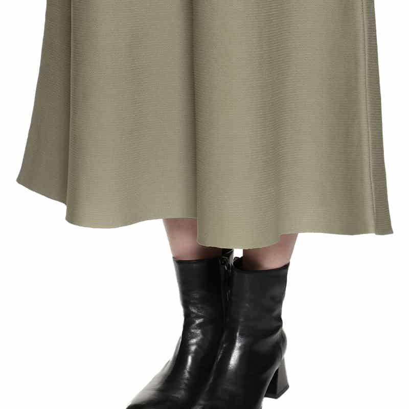 BARNEYS NEW YORK ウォッシャブル 切り替えドレス KHAKI