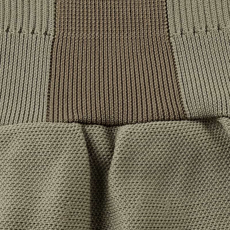 BARNEYS NEW YORK ウォッシャブル 切り替えドレス KHAKI