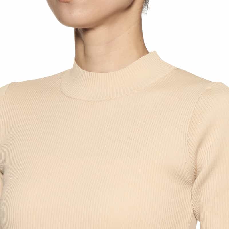 BARNEYS NEW YORK ウォッシャブル コンビネーション ティアードドレス BEIGE