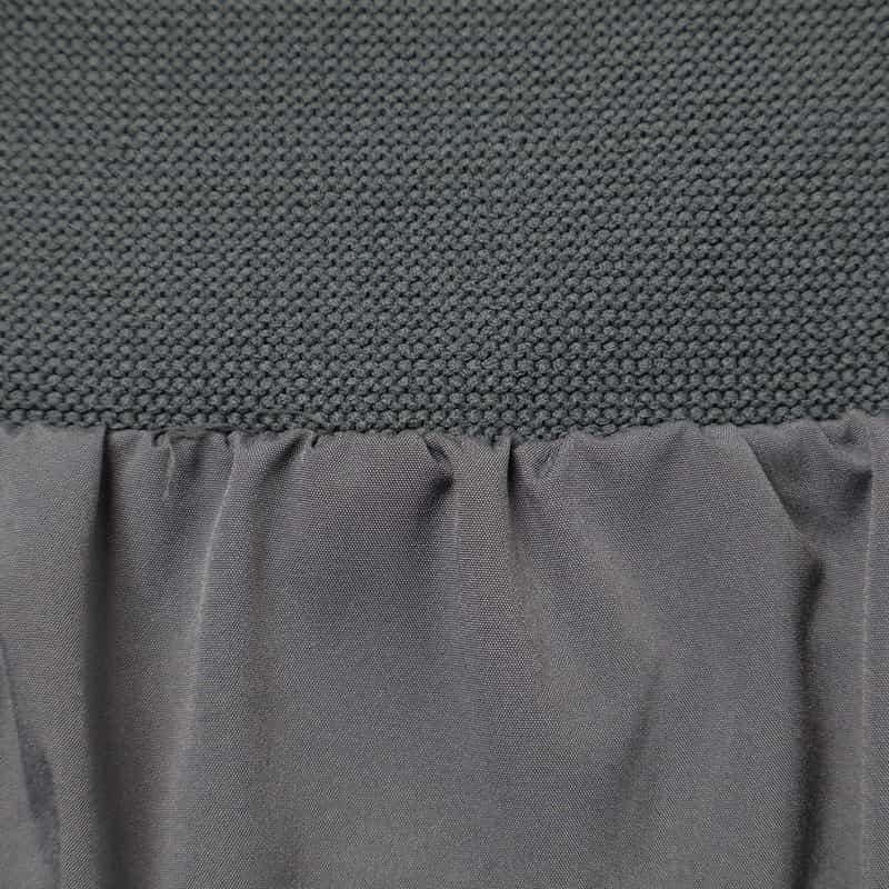 BARNEYS NEW YORK ウォッシャブル コンビネーション ティアードドレス GRAY