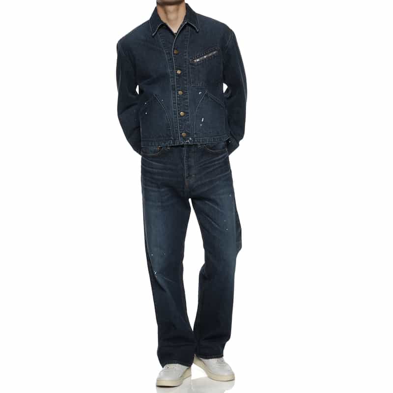 BARNEYS NEW YORK フロントボタン デニムジャケット NAVY