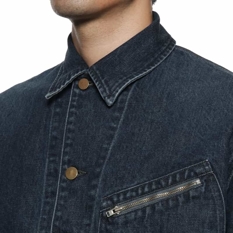 BARNEYS NEW YORK フロントボタン デニムジャケット NAVY