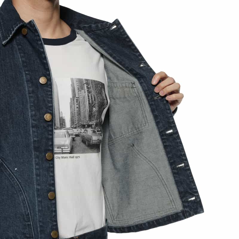 BARNEYS NEW YORK フロントボタン デニムジャケット NAVY