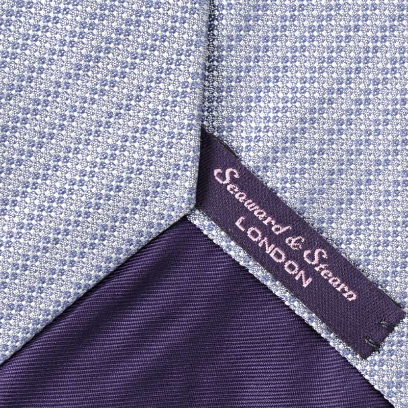 SEAWARD&STEARN シャドウ ストライプ柄タイ BLUE