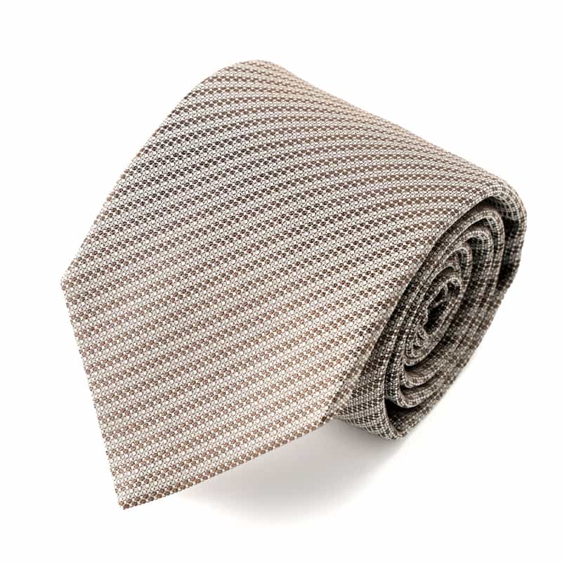 SEAWARD&STEARN シャドウ ストライプ柄タイ BROWN