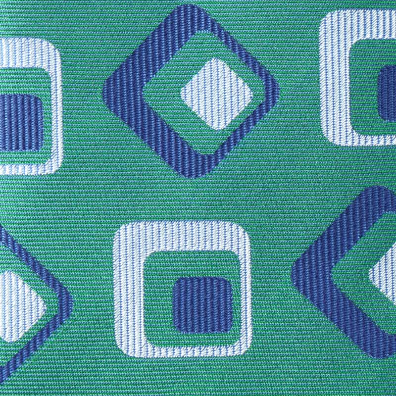 SEAWARD＆STEARN マルチスクエア柄タイ GREEN