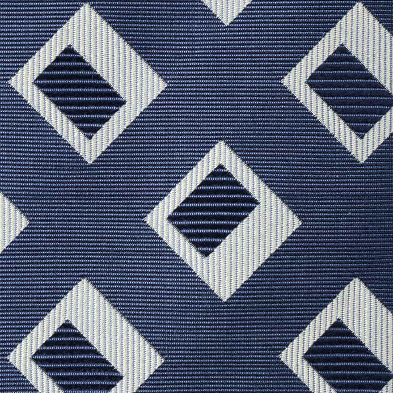 SEAWARD＆STEARN ランダムスクエア柄タイ NAVY