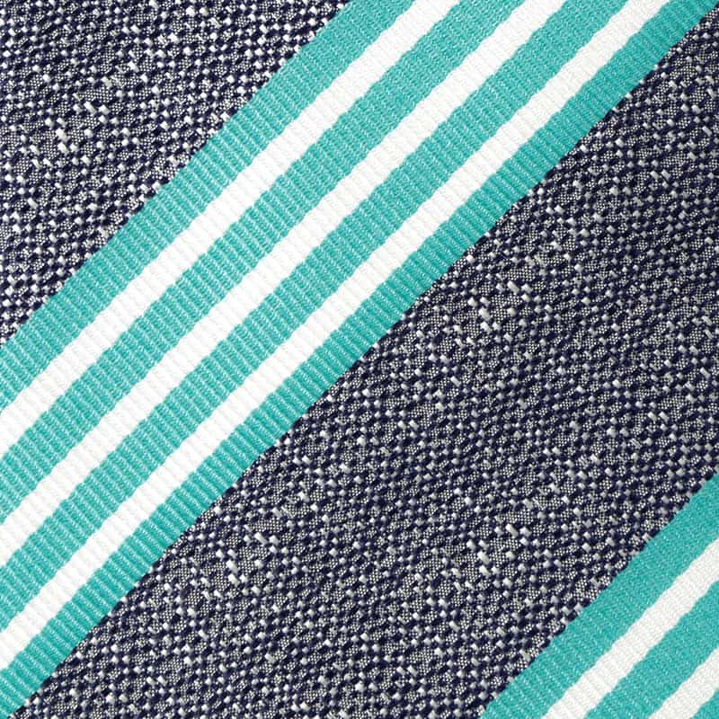 SEAWARD＆STEARN ストライプ柄タイ BLUE